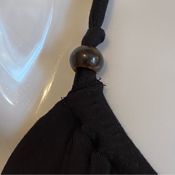 Guess Jeans Black Beaded Open Back Halter Maxi Dress NWT Size XS - Picture 8 of 16